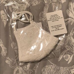 Bridal face mask- lace ivory